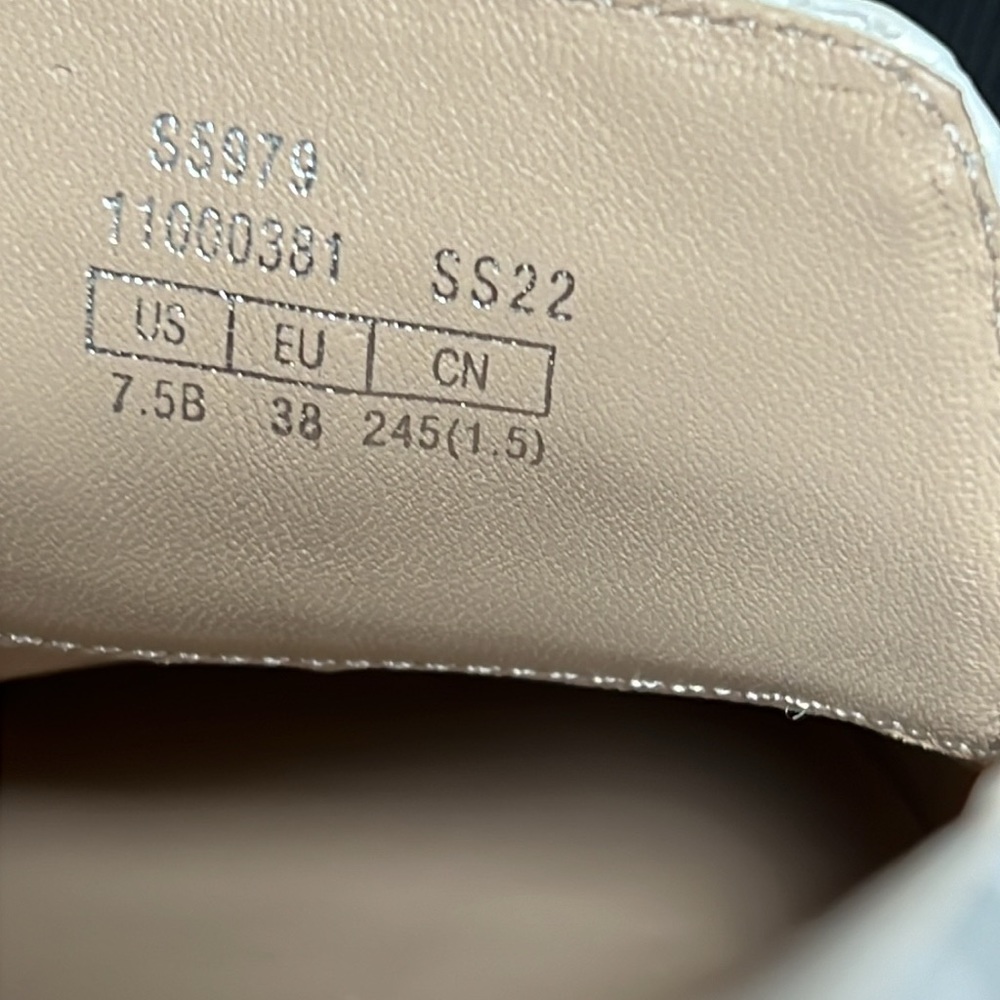 Stuart Weitzman White Croc-Embossed Leather Penny Loafers - Picture 7 of 9